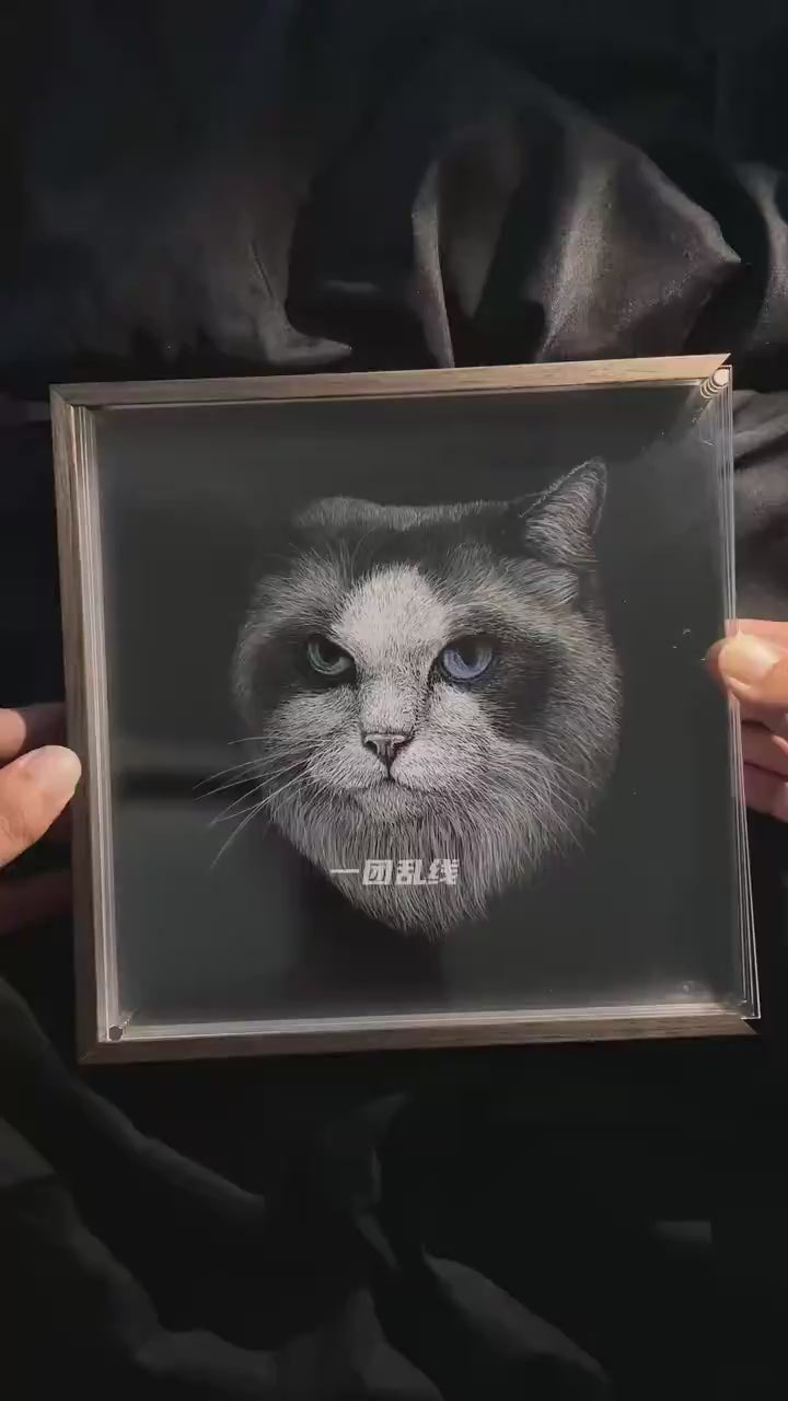 Custom 3D Pet Shadow Portrait